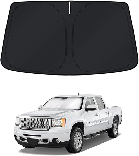KUST Windshield Sun Shade for Chevrolet Silverado/GMC Sierra 2007-2013 Window Shade Sun Visor Cover Foldable Blocks UV Rays Keep Your Car Cooler