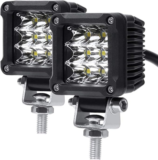 Motorcycle Fog Lights, 2'' Inch 27W Spot Mini Cube Work Driving Pod Lights for Offroad Trucks ATV UTV SUV 4x4 Pick Up Car Boat
