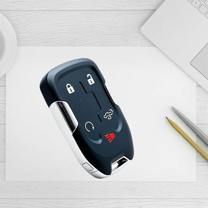 Keyless Entry Remote Control Key Fob Replacement Proximity Smart for 2019 2020 Chevy Silverado Truck 1500 2500 3500 GMC Sierra 2019 2020 (FCC:HYQ1EA) 1 pcs