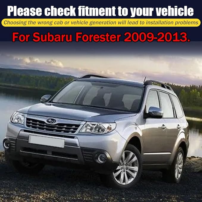 Rain Guards for Subaru Forester 2009-2013, Tape-on Side Window Deflectors, Window Visors for Subaru Cars, 4 Rain Guards & 2 Car Coasters