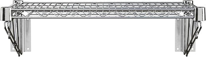 14" x 24" Chrome Wire Wall Mount Shelf
