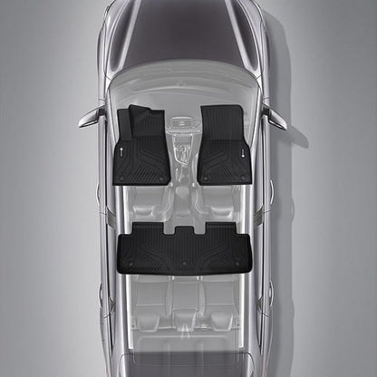 Car Foot Mats for Tesla Model Y with 4 TPE Materials On The Front and Rear Rows Suitable for All Weather Conditions Suitable for Model Y 2020-2024