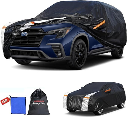 Subaru Ascent Car Cover 100% Waterproof All Weather, Gift with Towel, 10 Layers SUV Car Cover Custom Fit 2018-2025 Subaru Ascent, Full Exterior Covers Rain Sun UV Protection with Door Zipper.