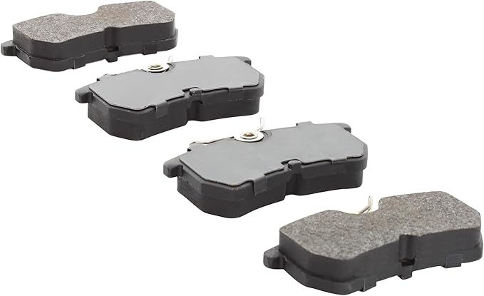 Premium Semi-Metallic Rear Brake Pads (1001-0886M) Compatible with Ford Fiesta 2008-2019, Ford Focus 2001-2007