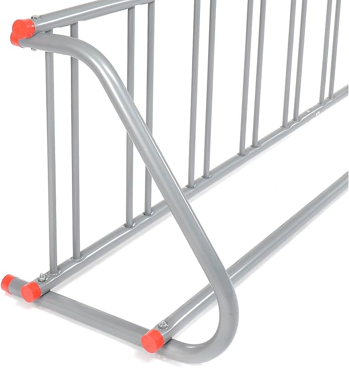 Global Industrial 111" L Single-Sided Grid Bike Rack, 9-Bike Capacity, Powder Coated Steel, Gray, Commercial Bike Rack for Stores, Parks, Schools and More