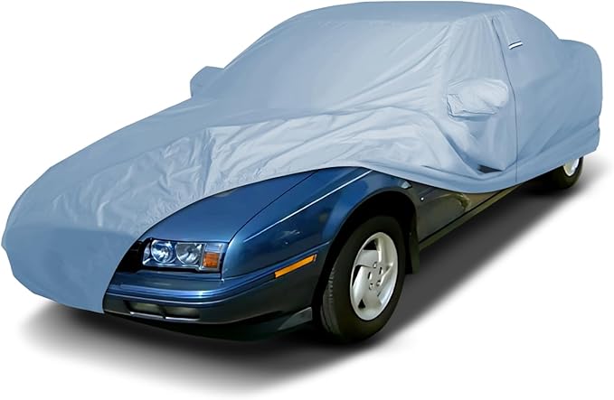 iCarCover Premium Car Cover for 1987-1996 Chevy Beretta Heavy Duty Waterproof All-Weather Automobiles Custom Fit Indoor Outdoor UV Snow Protection Covers with Straps and Bag