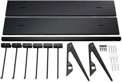StoreYourBoard Chair Storage Rack with Storage Shelf – Folding Chair Rack for Home & Garage Organization, Chair Hangers for Folding, Beach, Patio & Camping Chairs, Heavy Duty Steel, Holds 300 lbs