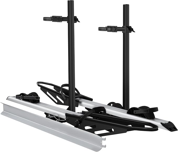 Hitch Mount Bike Rack with Ramp, 200 LB Capacity fits Cars, SUVs, RVs, Trailers, Trucks with 2 Inch Receiver