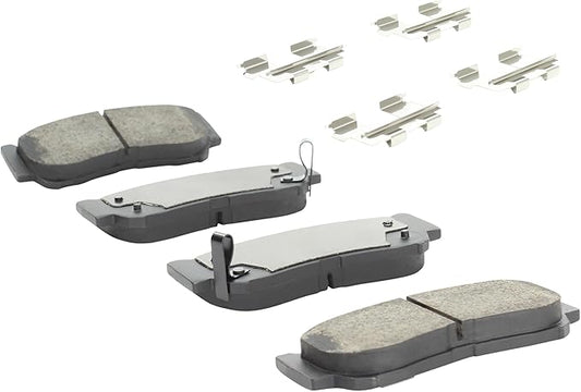 Premium Semi-Metallic Rear Brake Pads (1001-1297M) Compatible with Hyundai Santa Fe 2007-2009