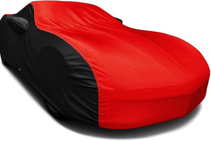 C5 Corvette Car Cover - Custom Fit Outdoor/Indoor Protection Ultraguard Plus 300 Denier Water Resistant - High End Fit for 1997-2004 C5, Z06, Convertible, Hardtop Corvettes (Red/Black)