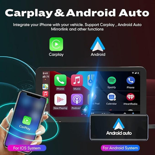 Kunfine Car CarPlay Android Auto Navigation Stereo GPS Radio Camera Display 10.33" QLED Touchscreen Headunit Tablet Media Player for Peugeot 301 2013-2022, if Applicable Quad Core 1G+32G Matte Black