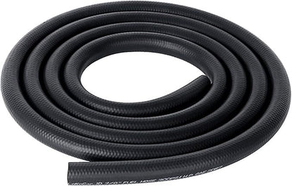 LokoCar Rubber Fuel Hose Line Push Lock 3/8" ID SAE 30R7 NBR 5ft 300PSI Black