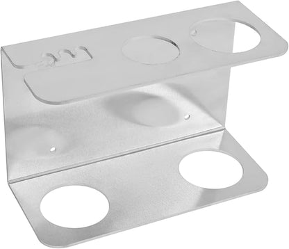 Hand Grease Gun Holder Rack Aluminum Wall Mount Storage Racks Suitable for Enclosed Trailer Shop Garage Silver