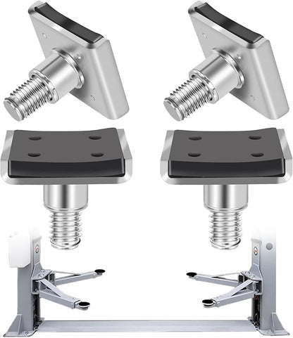 4 Pack Truck Adapter for 2 Post Lift, Hot Dipped Galvanized Steel Lift Pads for Auto/Car/Vehicle, Auto Lift Spin-Up Frame Adapter, Truck Adapter Kit Set for ME & KT Two Post Lifts