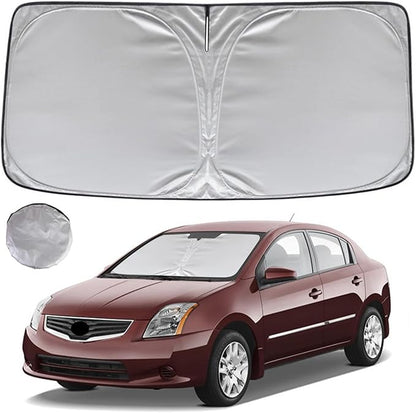 KAYZT Windshield Sun Shade for 2007-2012 Nissan Sentra Foldable Sunshade Front Window Custom Fit Car Accessories