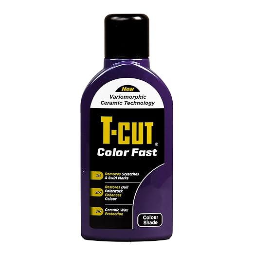 T-Cut Purple Scratch Remover Color Fast Paintwork Restorer Car Polish, 13 Colors Available,17 Fl Oz