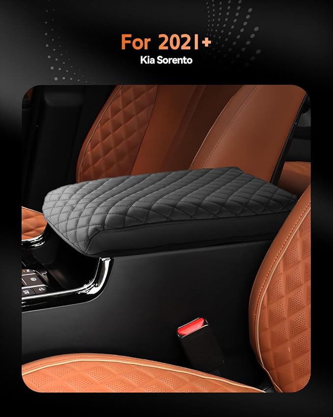 CDEFG for Kia Sorento MQ4 2021-2025 Center Console Cover Armrest Box Cover for 2022 2023 2024 2025 Sorento (LX, S, EX, SX,SX Prestige) Accessories Console Arm Rest Protector