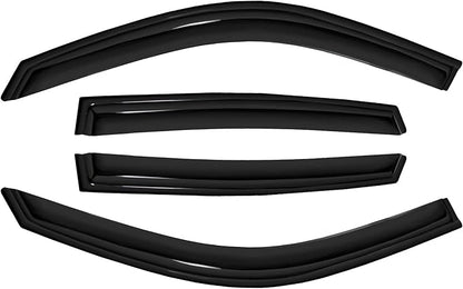 4pc Sun Rain Guards Window Visor Wind Deflector Compatible with Toyota Prius XW20 06-09 Dark Smoke 94963