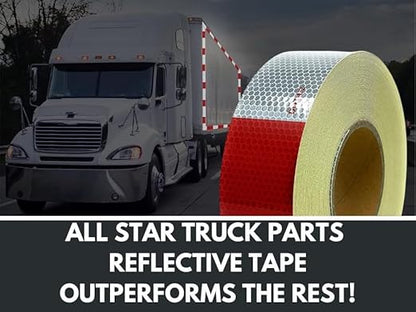 2" x150' roll DOT-C2 Premium Reflective Safety Conspicuity Tape Truck Trailer Boat Horse Trailer Diamond Grade Pattern 7 YR Average Life Waterproof, Strong Adhesive! Glass Bead PC METALIZED Material.