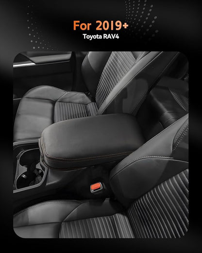 CDEFG for Toyota RAV4 2019-2025 Center Console Cover Armrest Box Cover for RAV4 (LE, XLE, XLE Premium, Limited) 2020 2021 2022 2023 2024 2025 Accessories Arm Rest Protector