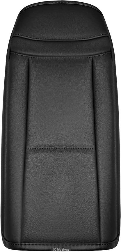Muslogy Center Console Armrest Cover Compatible with Ford Explorer 2020-2024 2025 Comfort Armrest Pad Arm Rest Cushion Vegan Leather Protector Regular Thick