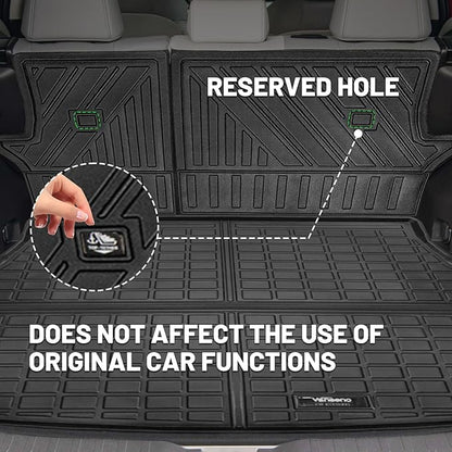 Vanseno Compatible for 2019-2024 2025 Toyota Rav4 Cargo Mat Rear Trunk Mat Cargo Liner Backrest Mats TPE All Weather Protector for 2019-2024 2025 Toyota RAV4 Accessories (Backrest Mats+Trunk Mat)