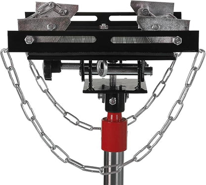 Hydraulic Transmission Jack 1322 LBS (3/5 Ton) Capacity 33.8"-72.8" Lifting Height 2 Stage Hydraulic Telescoping Jack, Trans Jack Stand Heavy Duty with Foot Pedal and 360° Swivel Wheel, Red