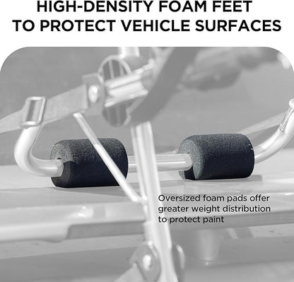 Rockland Aluminum 2-Bike Rack, 70 lbs Capacity, Lightweight Trunk Mount Bike Rack with Hooks and Loops, Fits 2" Receiver for Cars SUVs Minivans