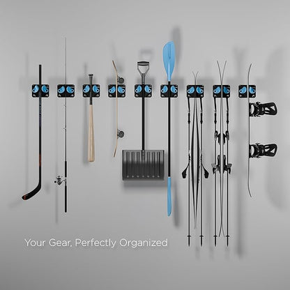 Ultimate Ski & Snowboard Wall Rack | Secure, Non-Slip Storage | Fits Any Ski/Board | Garage Organization | Ski Storage Rack | Snowboard Storage Rack | Winter Gear Organizer | 2 Pck