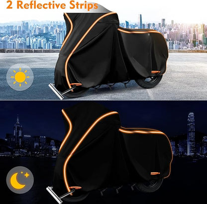 420D Motorcycle Cover for Kawa Ninja 400 500 650 Z900 Zx6r/Yamaha R1 R3 R6/BMW F 900R Street Without Trunk Models,Outdoor Bike Cover Windproof Heavy Duty Waterproof Protection
