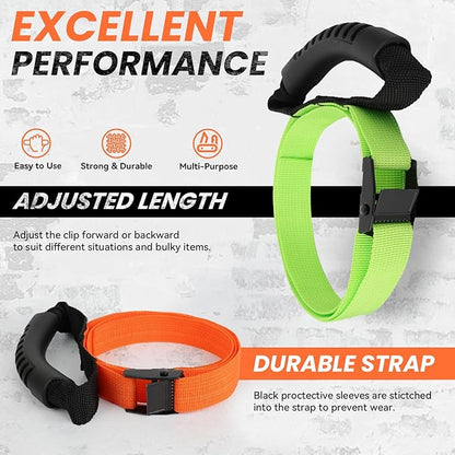 Heavy Duty Storage Straps with Handle and Easy Adjustable Steel Black Lock Slider Buckles,Extension Cord Strap for Cords Pool Hoses Ropes and Garden Hose (3 Pack)