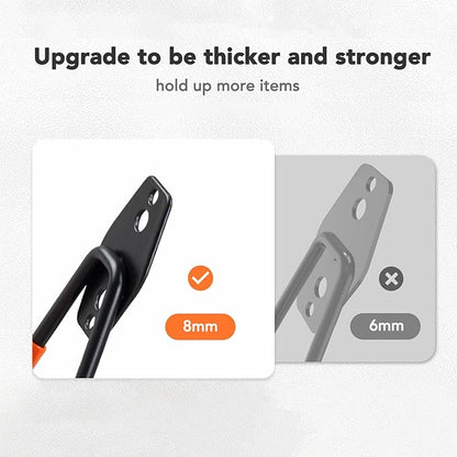 Skateboard Hooks 2-Pack Small Utility Heavy Duty Holder Garage Storage Wall Mount for Stroller Tennis Garden Tool Household Warehouse Shed