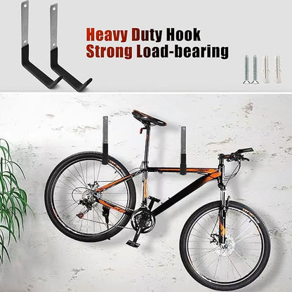 Heavy Duty Steel Hooks ,Garage Storage Utility Hooks,Heavy Duty Tool Organizer,Steel Wall Mount Hooks, Hose Hanger, Steel Garage Garden Hooks (2)