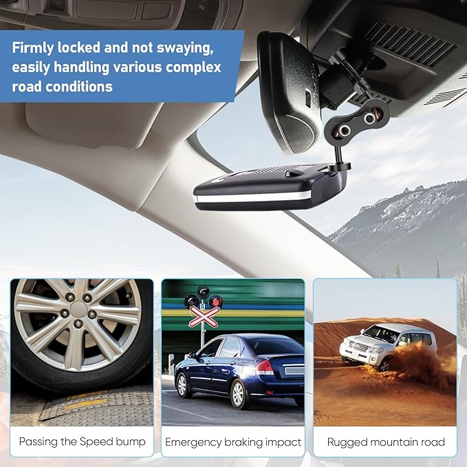 Radar Detector Mount Rearview Mirror Bracket, Car Truck Mirror Radar Mount Bracket, Aluminum Rearview Mirror Rod Mount (for Escort Max / Max2/ MAX360 Radar )