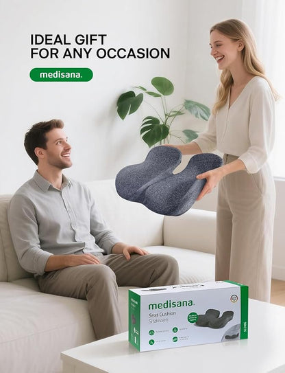 Seat Cushion, SC 200G Seat Cushions for Office Chairs, Car Seat, Wheelchair - Sciatica & Tailbone & Coccyx Pain Relief Pillow for Driver Sedentary People（Size:22.8 * 16.5 * 4.3 in-Grey）