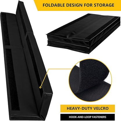 Wall Corner Guards & Edge Protector, Heavy Duty Wall Corner Protective Safety Padding, All-Weather 2 Sides Corner Pad for Gyms, Basketball Court, Playrooms, Garages,etc. (Black, 6FT Tall 6in Sides)