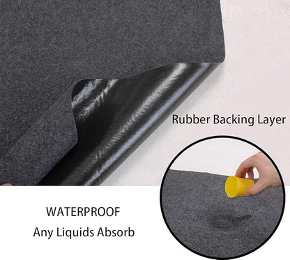 Large Motorcycle Mat Under Car Washable Garage Mats Oil Absorbent Pad Rubber Backing Layer Garage Mats Under Car Protects Floor from Spills, Drips, Splashes and Stains Oil Drip Pan (59x72 In)