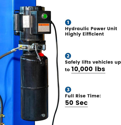 110V Two Post Car Lift 10,000 LBS Overhead Heavy Duty 2 Posts Auto Hoist Truck Lift for Garage