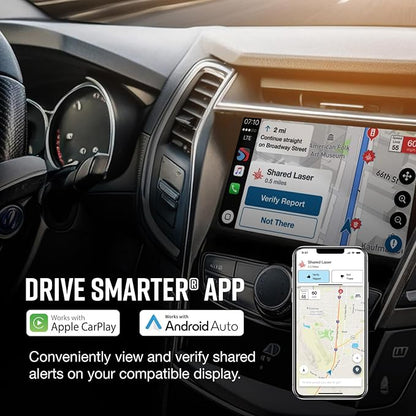 Escort MAX 360c Laser Radar Detector - WiFi and Bluetooth Enabled, 360° Protection, Extreme Long Range, Voice Alerts, Apple CarPlay and Android Auto Compatible, Black