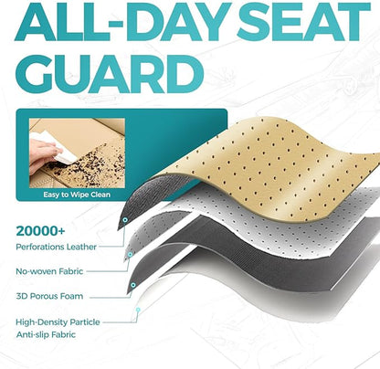 for Toyota Camry Seat Covers Hybrid LE SE 2018 2019 2020 2021 2022 2023 2024 - Custom Car Seat Covers Full Set, Waterproof Breathable Seat Cover for Cars, Leather Cushion Protectors Beige