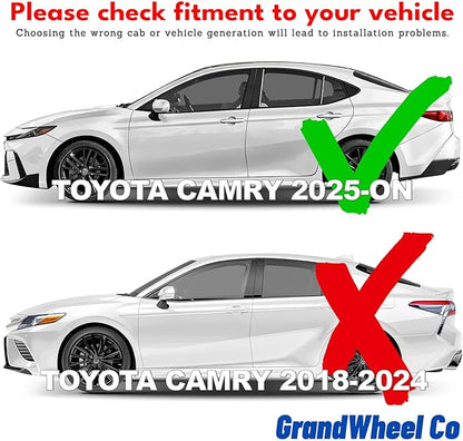 Window Deflectors Smoke Tinted in-Channel Side Window Vent Visor Deflectors Rain Guards Compatible with Toyota Camry 2025 Sedan - 4 pcs. GW0849