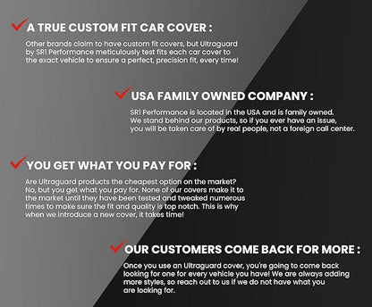 C5 Corvette Car Cover - Custom Fit Outdoor/Indoor Protection Ultraguard Plus 300 Denier Water Resistant - High End Fit for 1997-2004 C5, Z06, Convertible, Hardtop Corvettes (Red/Black)