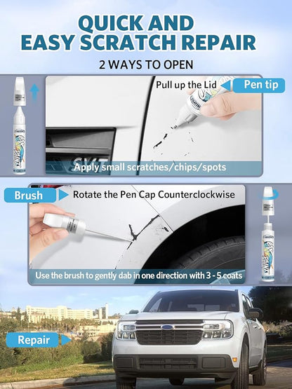 Agate Black Metallic(UM) Touch Up Paint for Ford, Car Paint Scratch Repair Remover Pen Color Exact Match, Quick and Easy Fix Automotive Chips and Nicks Scuff