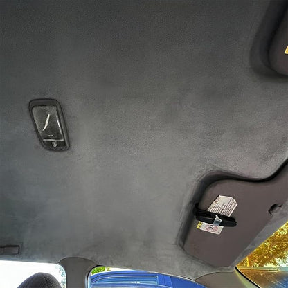 Suede Headliner Fabric with Foam Backing - Black Suede Headliner Material for Car/Truck/SUV/RV Roof, Home Repair/DIY Headliner Material Automotive Headliner Fabric (Dark Gray, 96"×60“)