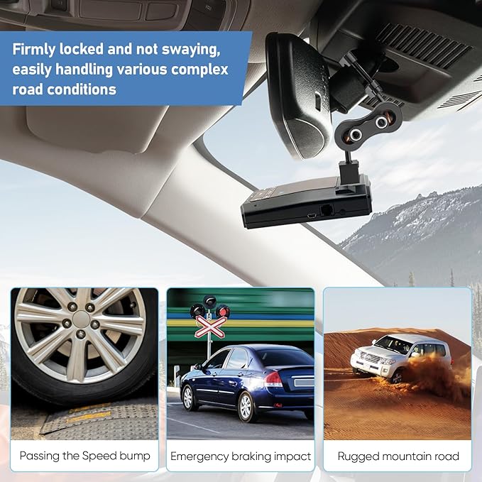 Radar Detector Mount Rearview Mirror Bracket,Car Truck Mirror Radar Mount Bracket,Aluminum Rearview Mirror Rod Mount (for Escort Max360c Max 3 Max 4 Max 360 MKII IX IXc Radar,w/EZ Magnet Connection)