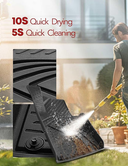 YHTAUTO Floor Mats Fit 2020-2024 Hyundai Sonata & 2021-2025 Kia K5 FWD, TPE All Weather Car Mats Waterproof Anti-Slip Odorless Floor Liner, Interior Car Accessories Front & 2nd Row Liner 2.5MM