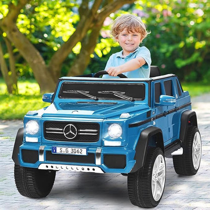 HONEY JOY Ride On Truck, Licensed Mercedes-Benz Maybach G650 Battery Powered Ride On Toys Car w/Remote Control, LED Lights, Music, Slow Start, 12V Electric Cars for Kids, Gift for Boys Girls (Black)