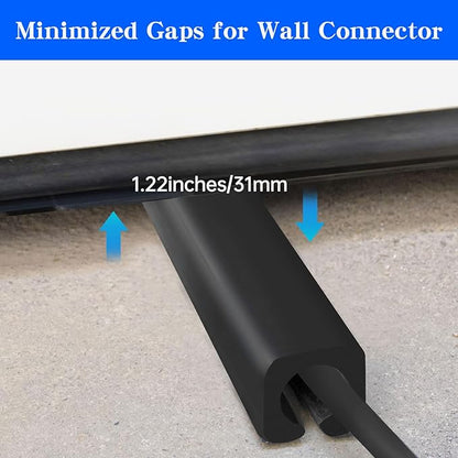 EV Charger Cable Protector, Garage Door Pass Through, Electric Car Charging Cable Protector, Heavy-Duty Soft Rubber, ID 21mm, for Tesla Gen 2 (Model 3/Y/X/S) and J1772 Wall Connectors