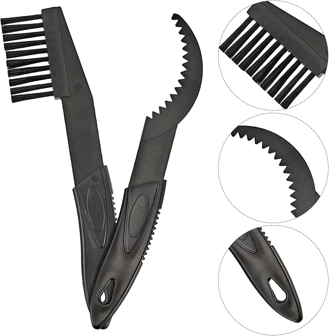 5 Pcs Motorcycle Chain Cleaning Kit — Motorcycle Chain Brush, Bicycle Lube Tool and Microfiber Towel, Bike Cleaner Tool Set for Motorsport Street Bike Crankset, Fits 428, 520, 525, 530
