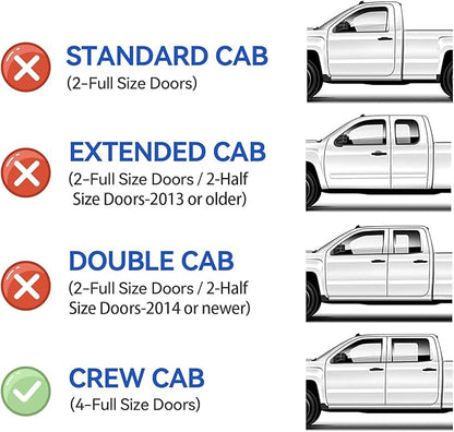 in-Channel Window Visors Rain Guards Shield for 2004-2012 Chevy Colorado, Window Vent Wind Deflectors Visors Shades for 2004-2012 GMC Canyon Crew Cab
